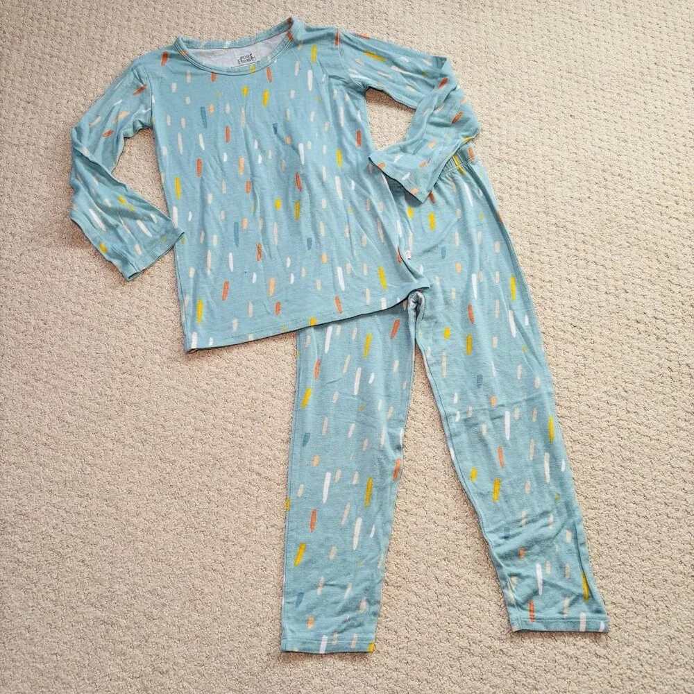 Posh peanut blue confetti bamboo pajama set